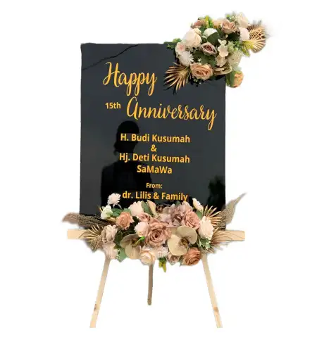 Papan Bunga Akrilik Paket Wedding Depok